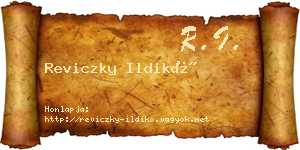 Reviczky Ildikó névjegykártya